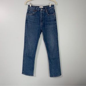 Agolde Riley High Rise Straight Leg Cropped